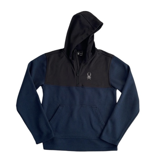 Spyder Men’s Racer Quarter Zip Pull Over Hoodie Size Small - Picture 1 of 10